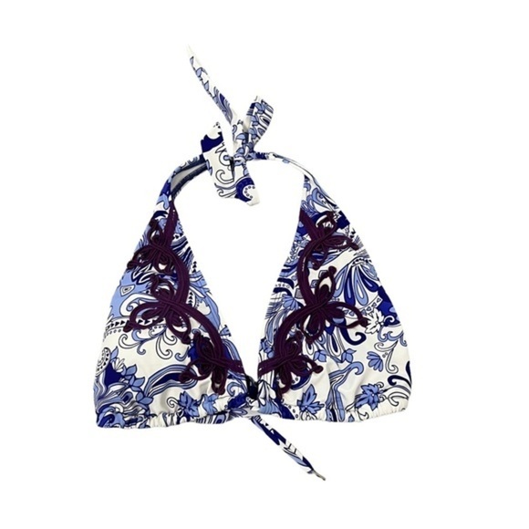 Laundry by Shelli Segal Embroidered Triangle Bikini Top - Picture 3 of 3